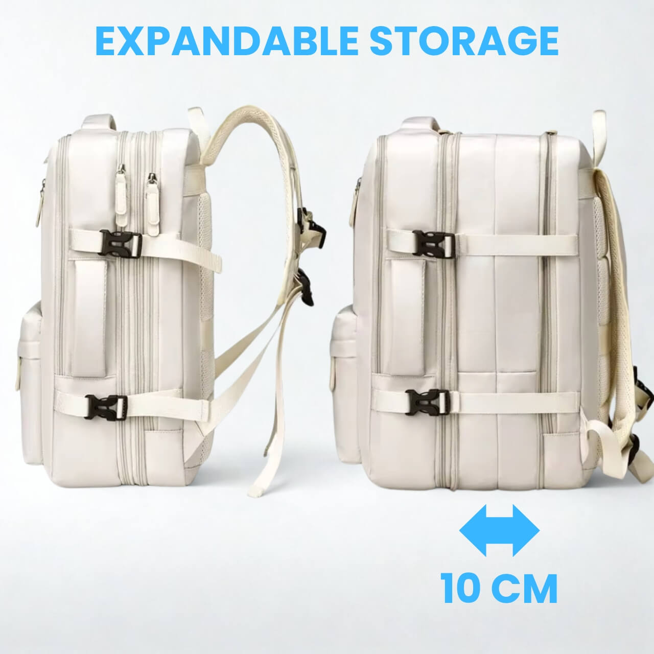 Expandable Cabin Backpack – Fits 15.6” Laptop, Travel & Everyday Use