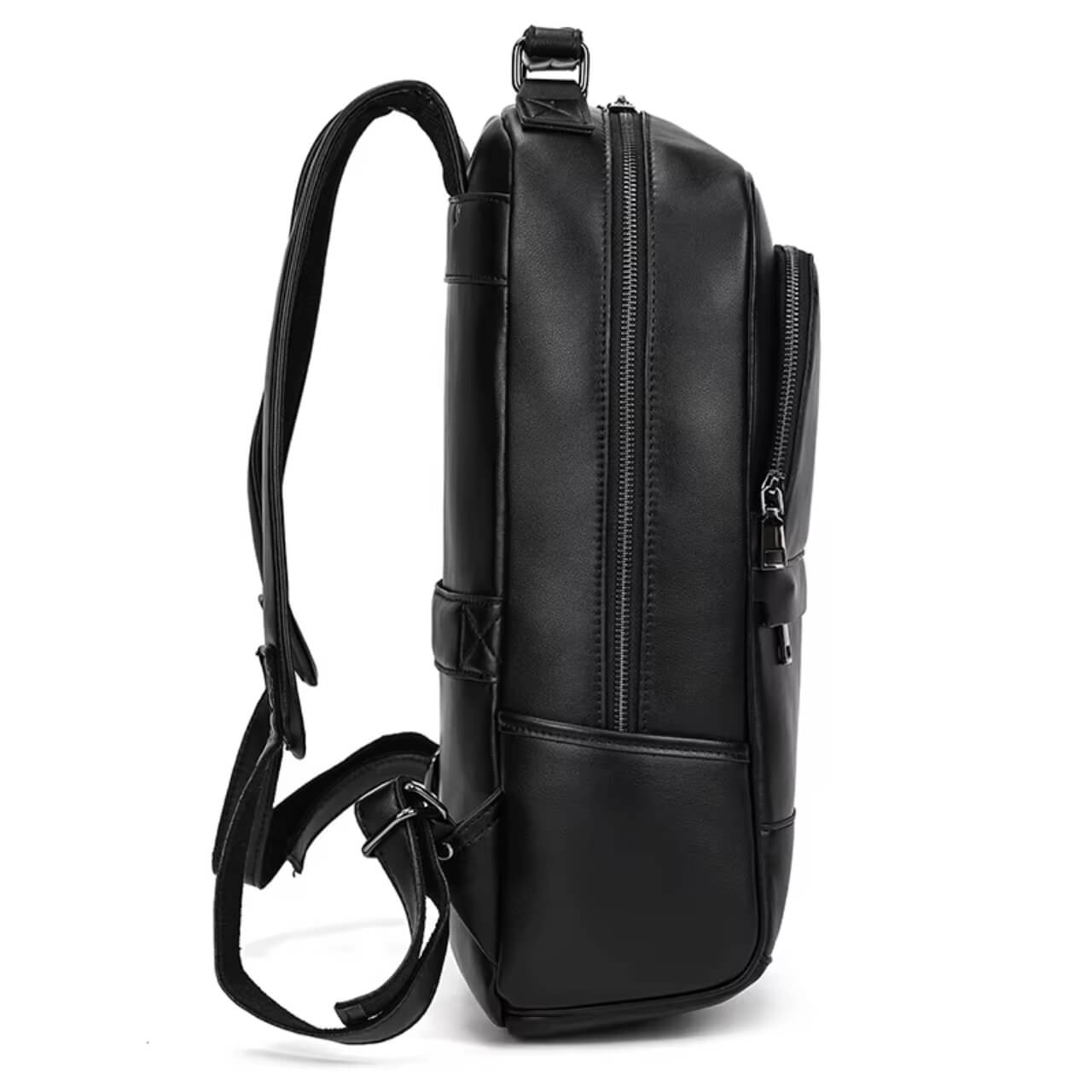 Premium-Laptop-Rucksack aus Vollnarbenleder für Herren