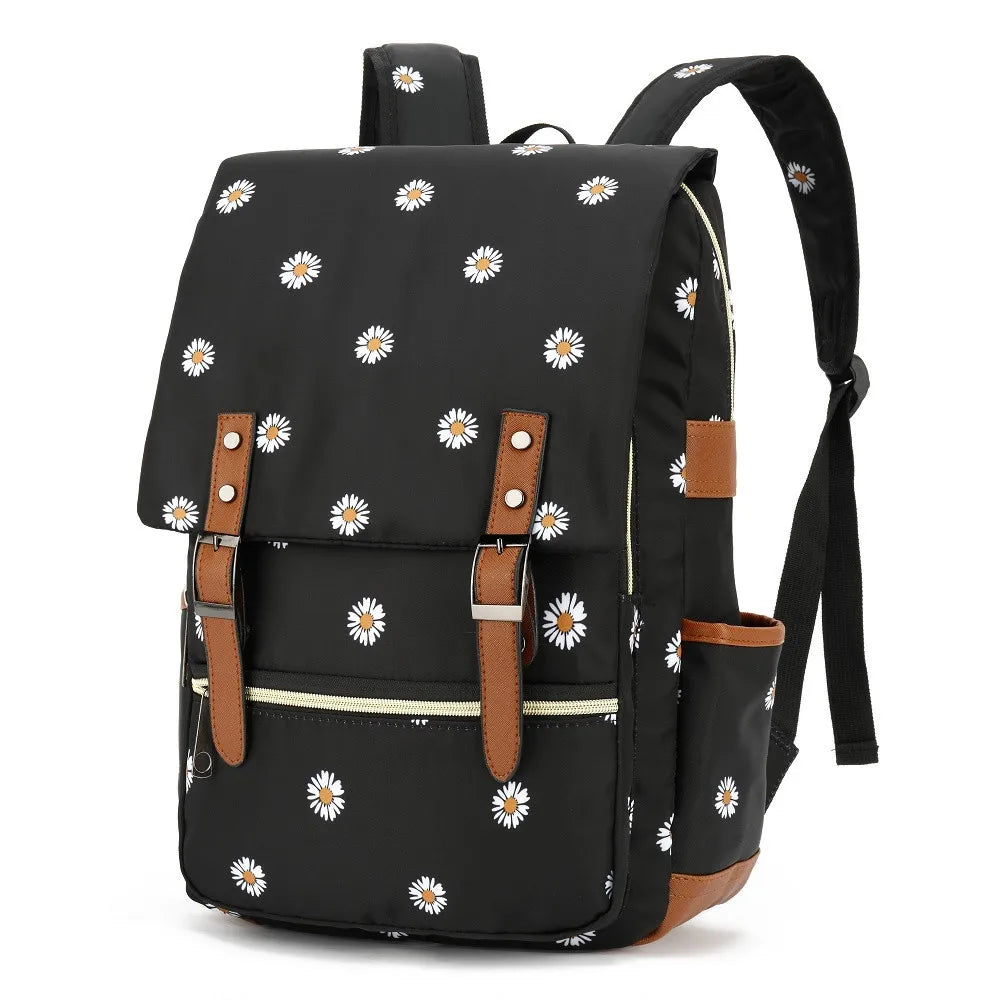 Vintage Oxford Waterproof Backpack Daisy