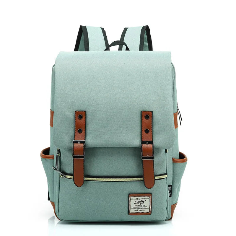 Vintage Oxford Waterproof Backpack Light Green