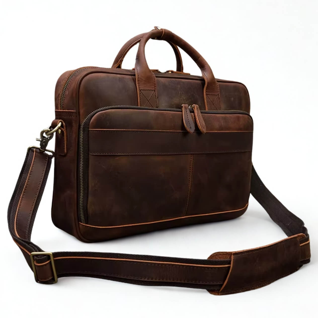 Men’s Genuine Leather 15.6” Laptop Briefcase