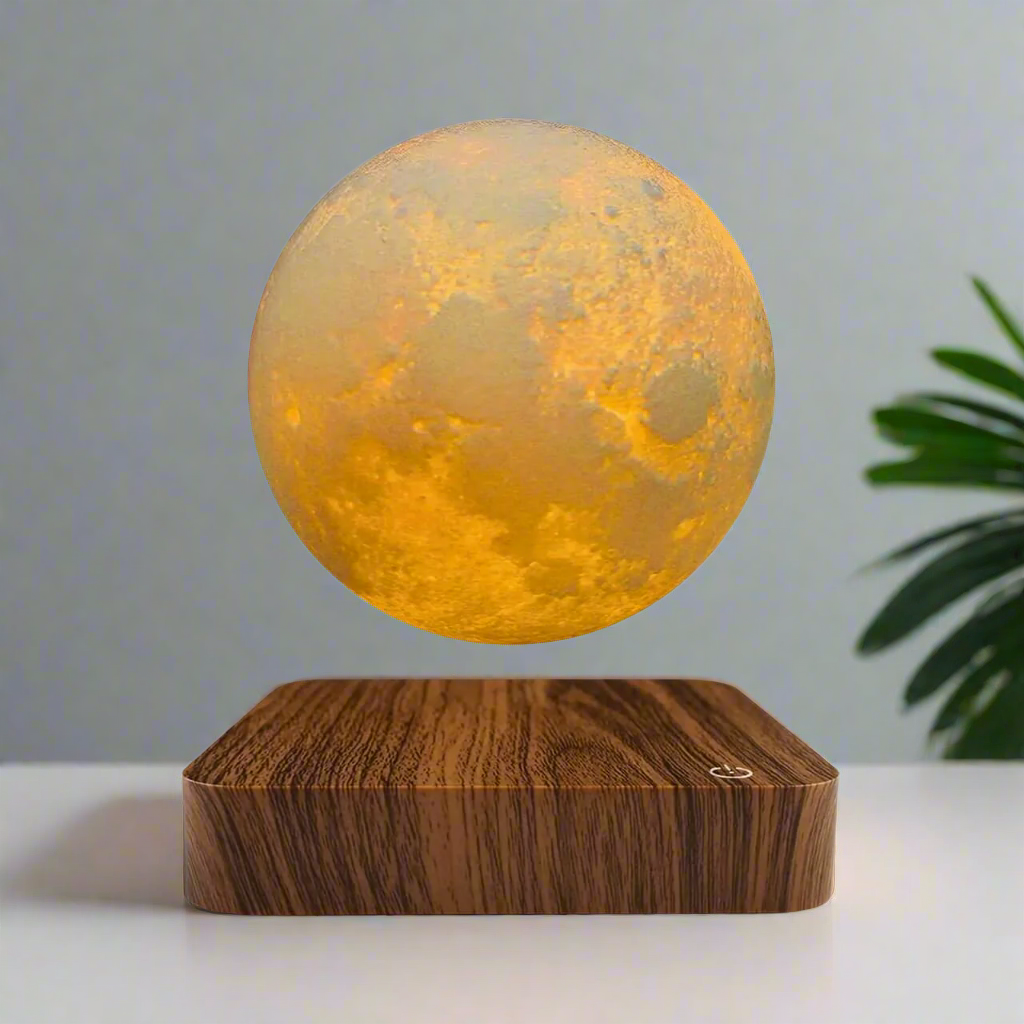 3D Floating Moon Night Light – Magnetic Levitation Lamp