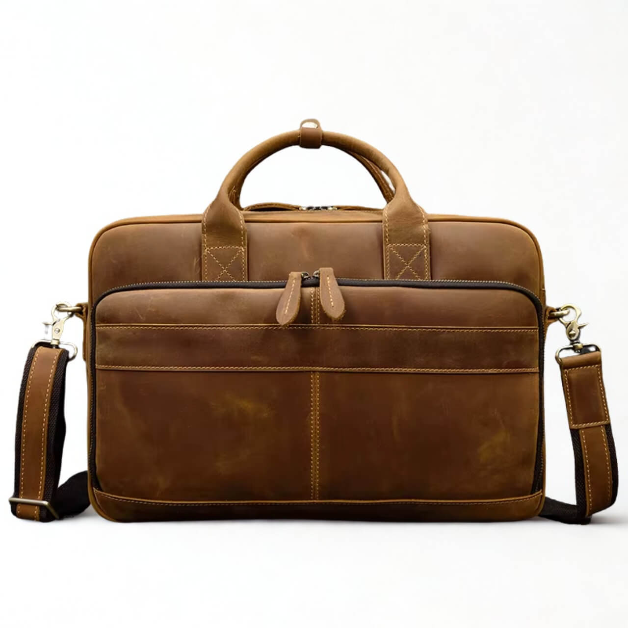Men’s Genuine Leather 15.6” Laptop Briefcase