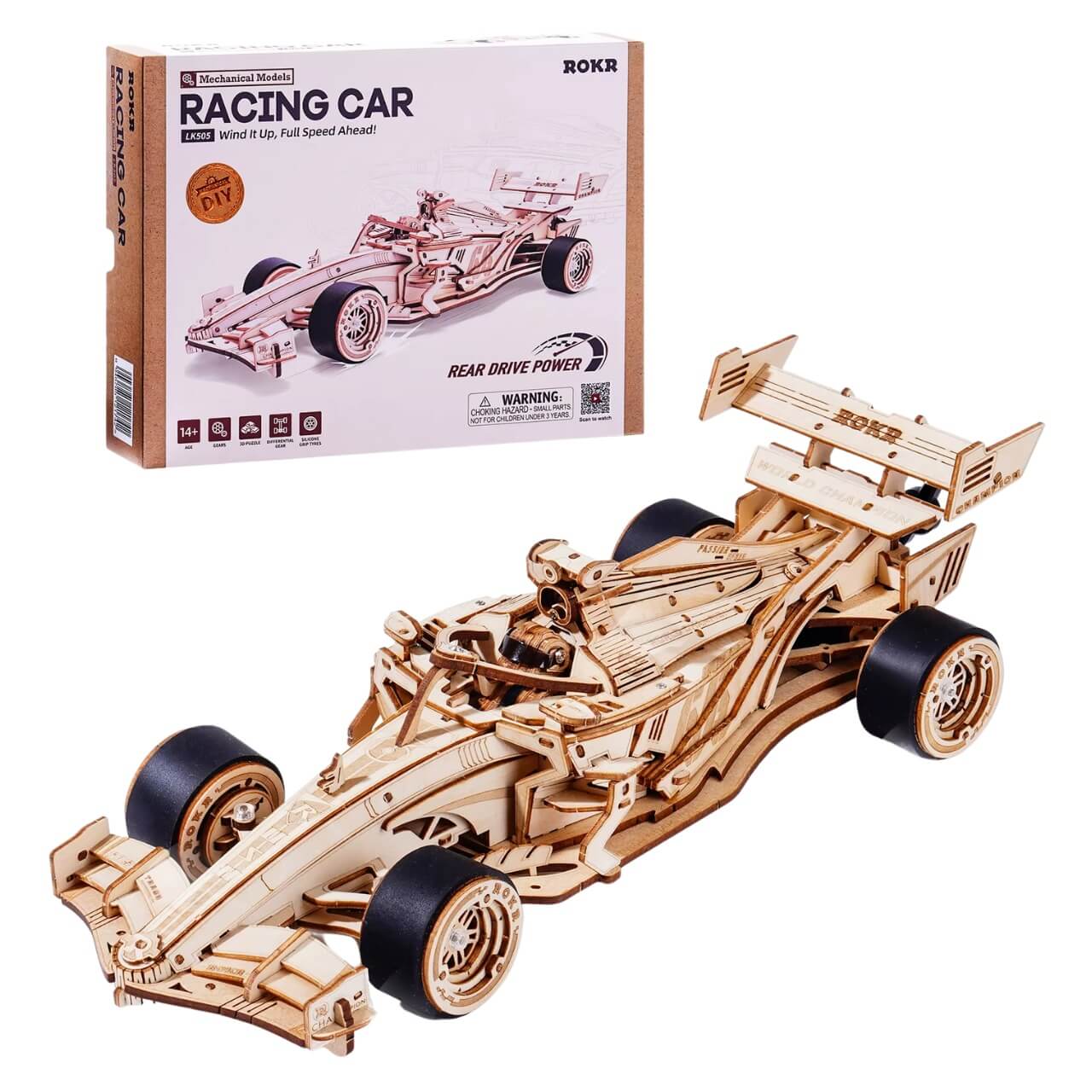 3D Wooden Racing Car Puzzle